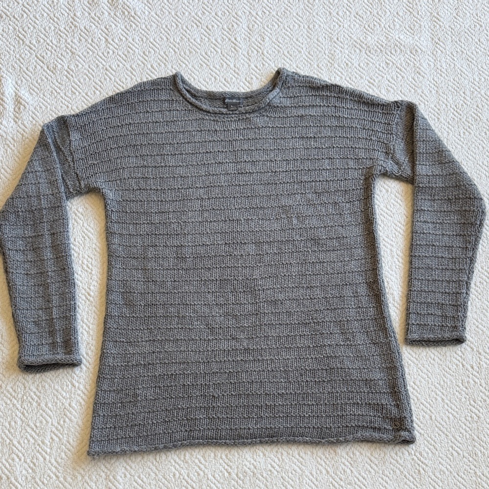 Eddie Bauer Charcoal Knit Sweater Sz L